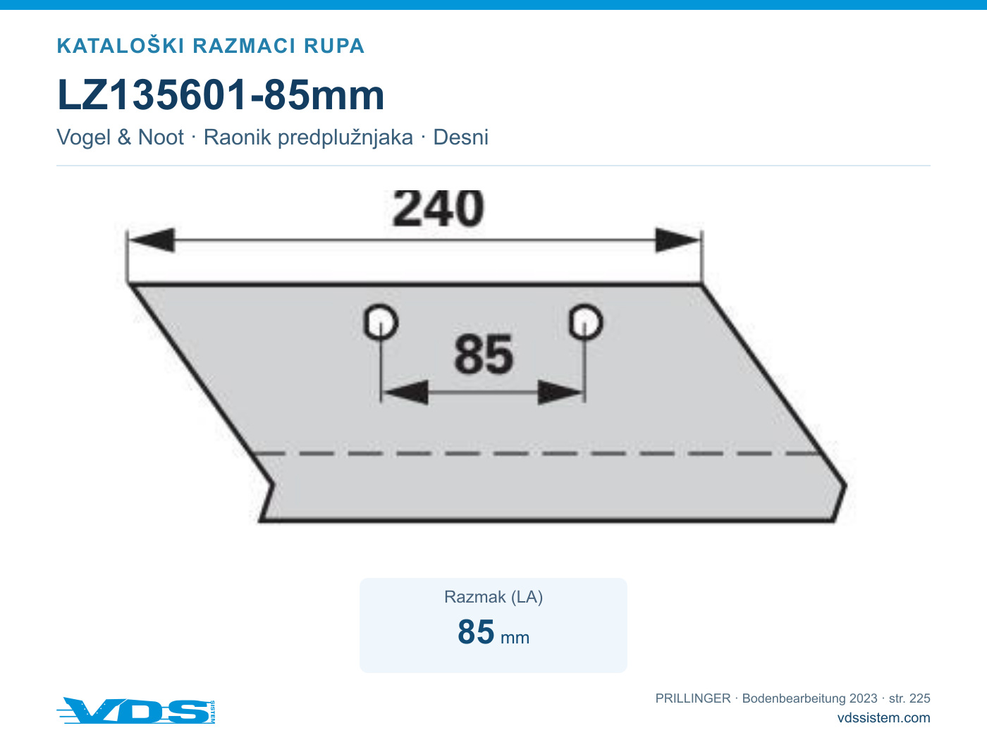 Tehnički crtež LZ135601-85mm